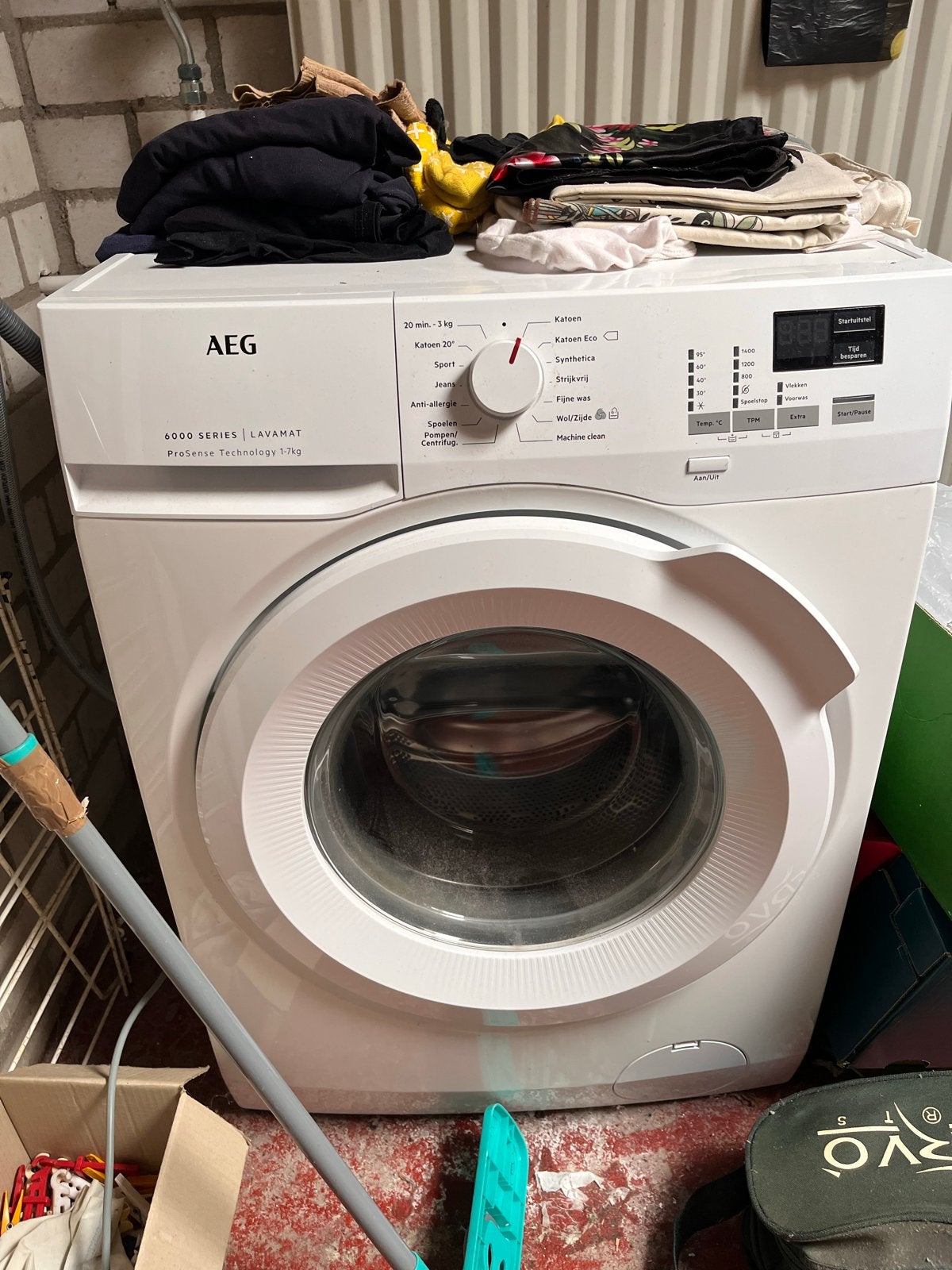 AEG 6000 SERIES LAVAMAT 7KG Wasmachine, Ophalen, Gebruikt, 85 tot 90 cm, 1200 tot 1600 toeren