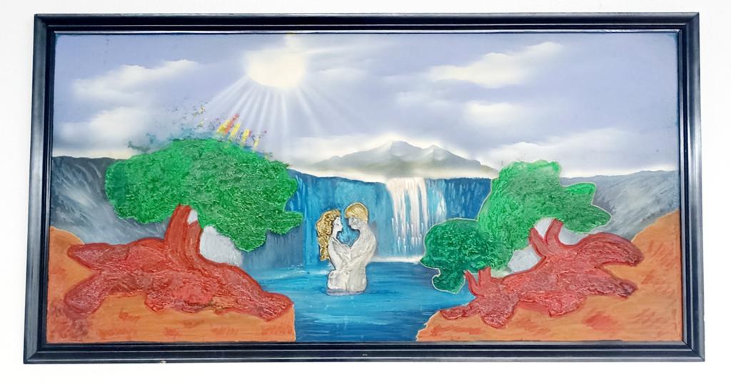 Romantisch 3D-schilderij: Liefde in de Natuur, Antiek en Kunst, Kunst | Schilderijen | Klassiek, Ophalen