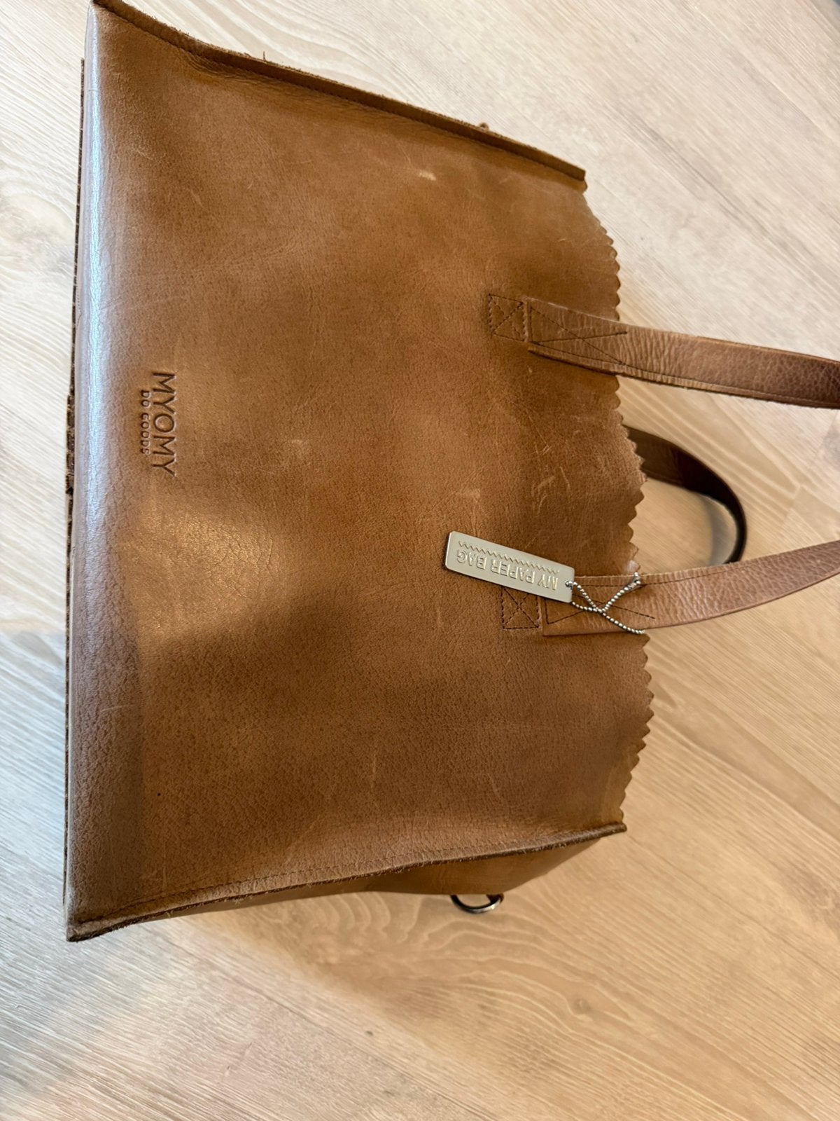 MYOMY paperbag luiertas camel, Bruin, Aktetas of Boekentas, Ophalen of Verzenden, Zo goed als nieuw