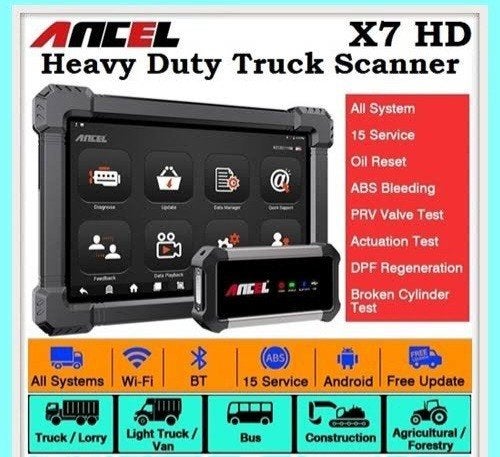 Ancel X7 HD Vrachtwagen Uitleesapparaat Heavy Duty Machines, Ophalen of Verzenden, Nieuw