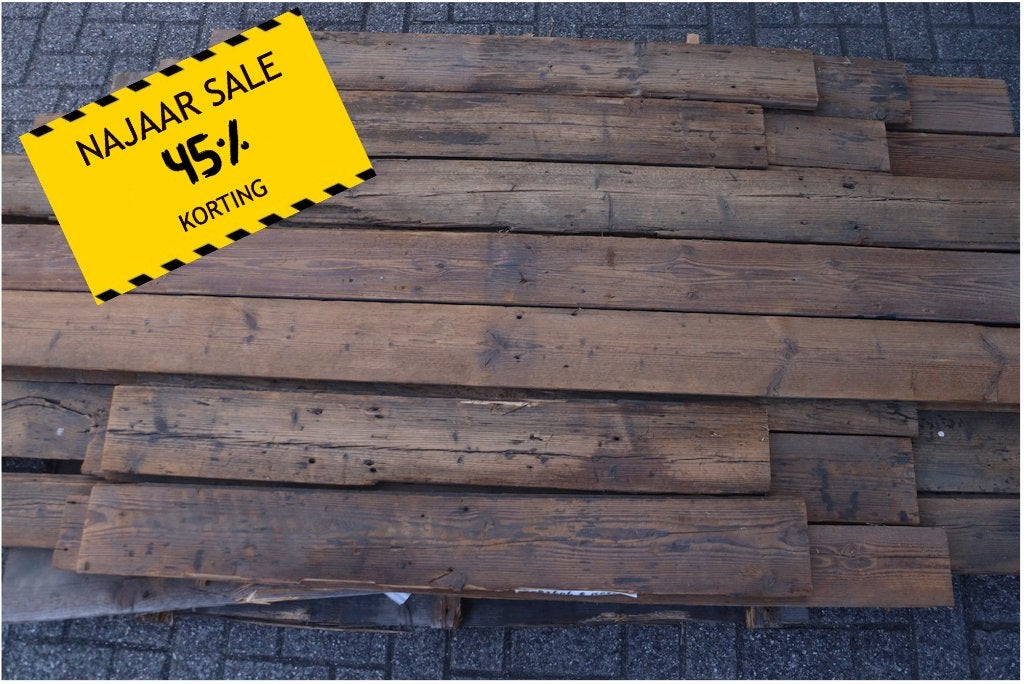 PALLET AANBIEDING Barnwoodplanken met z-sponning 5,25 m², Ophalen of Verzenden, Gebruikt, 250 cm of meer, Planken