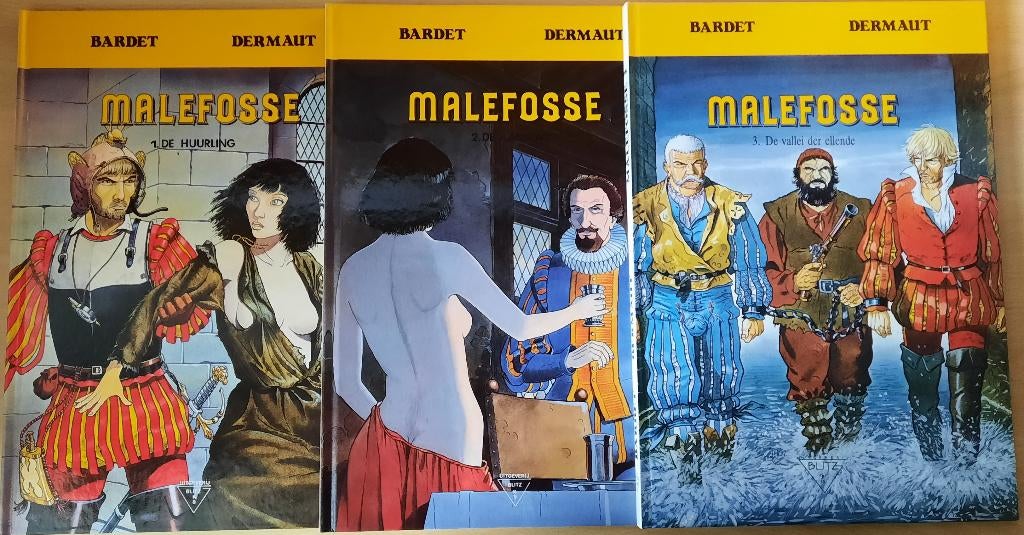 Stripboek serie Malefosse  1-3, Ophalen of Verzenden, Zo goed als nieuw, Meerdere stripboeken, Bardet & Dermaut