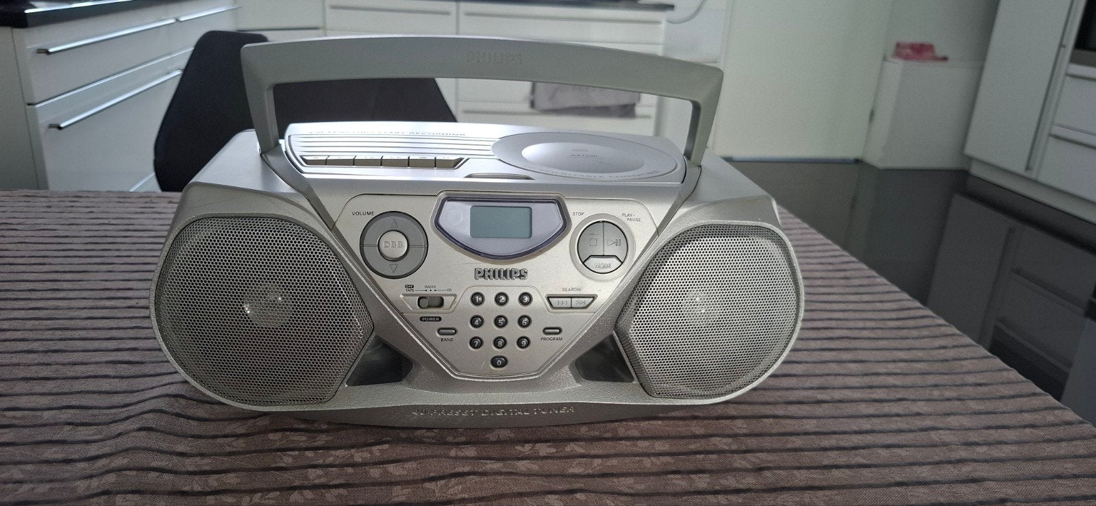 Philips Draagbare CD/Cassette Speler met Radio, Philips, Cassettedeck, Draagbaar, Ophalen of Verzenden