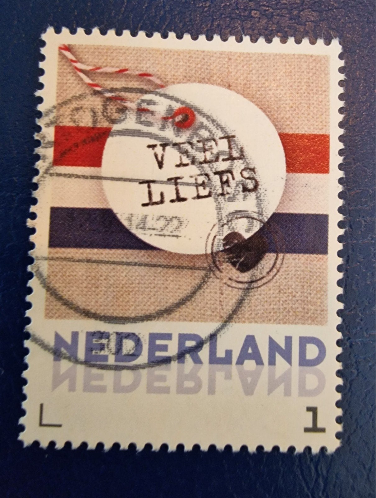kv1182 persoonlijke postzegel 'Veel Liefs' gestempeld, Ophalen of Verzenden, Na 1940, Gestempeld