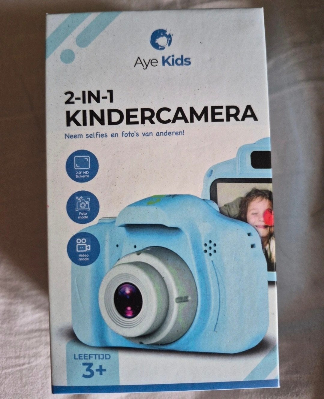 Ayekids 2-in-1 kids camera, Audio, Tv en Foto, Fotocamera's Digitaal, Ophalen of Verzenden, Zo goed als nieuw, Kindercamera, Overige Merken