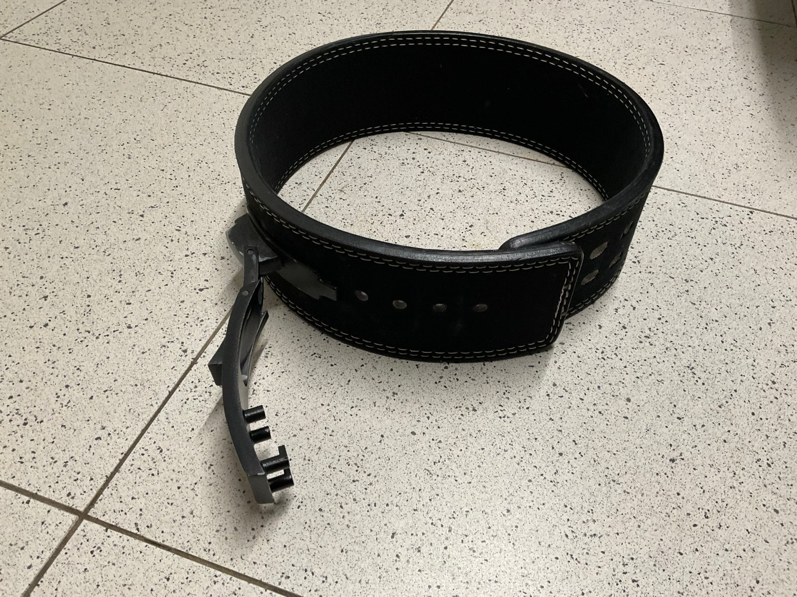 Barbelts Powerlifting Lever Belt - Zwart, Ophalen of Verzenden, Zo goed als nieuw, Rug, Halterriem