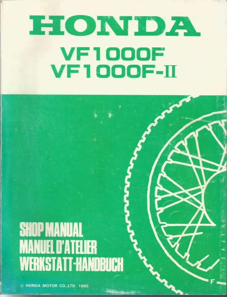 Honda VF1000 F - VF1000 F2 Shop Manual (3712z), Verzenden, Honda