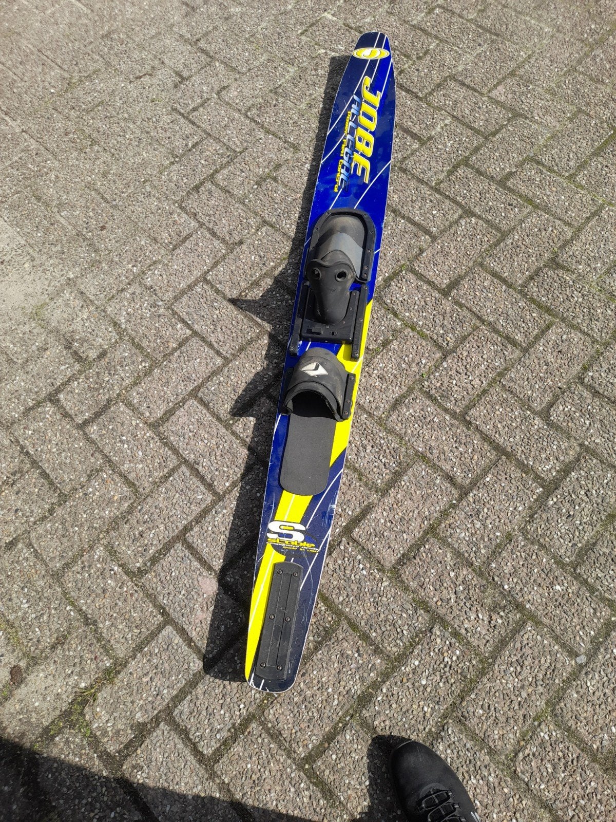 Jobe Monoski Slalomski - Blauw/Geel, Watersport en Boten, Ophalen of Verzenden, Gebruikt, 160 cm of meer, Monoski of Slalomski