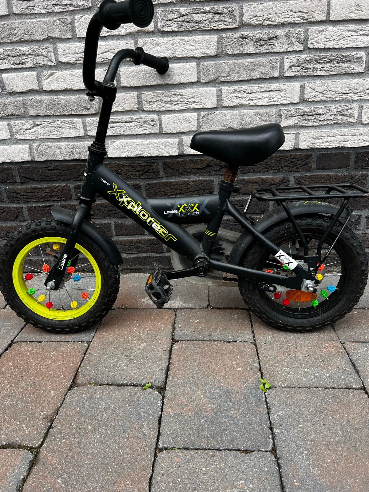 Stevige Loekie kinderfiets - Gebruikt maar kan nog een ronde, Ophalen, Gebruikt, Minder dan 16 inch