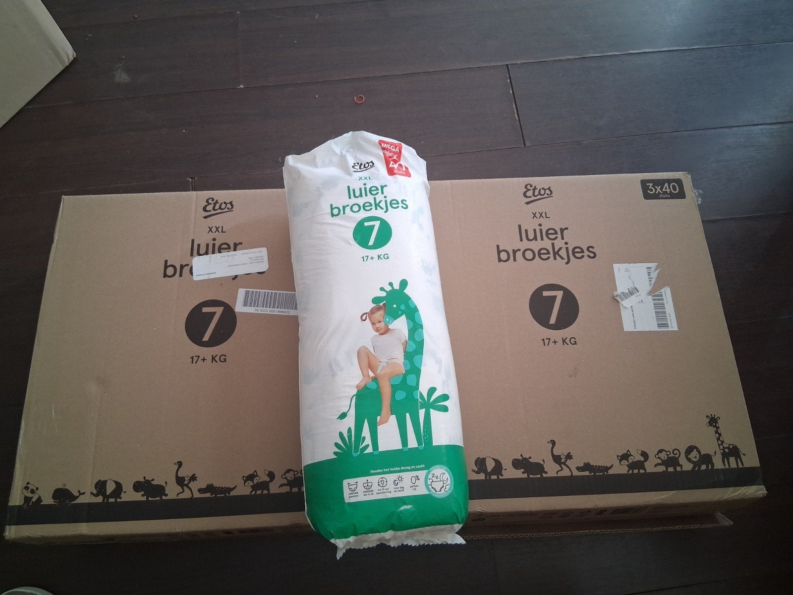 Etos luierbroekjes maat 7 (280 stuks) - Nieuw, Ophalen of Verzenden