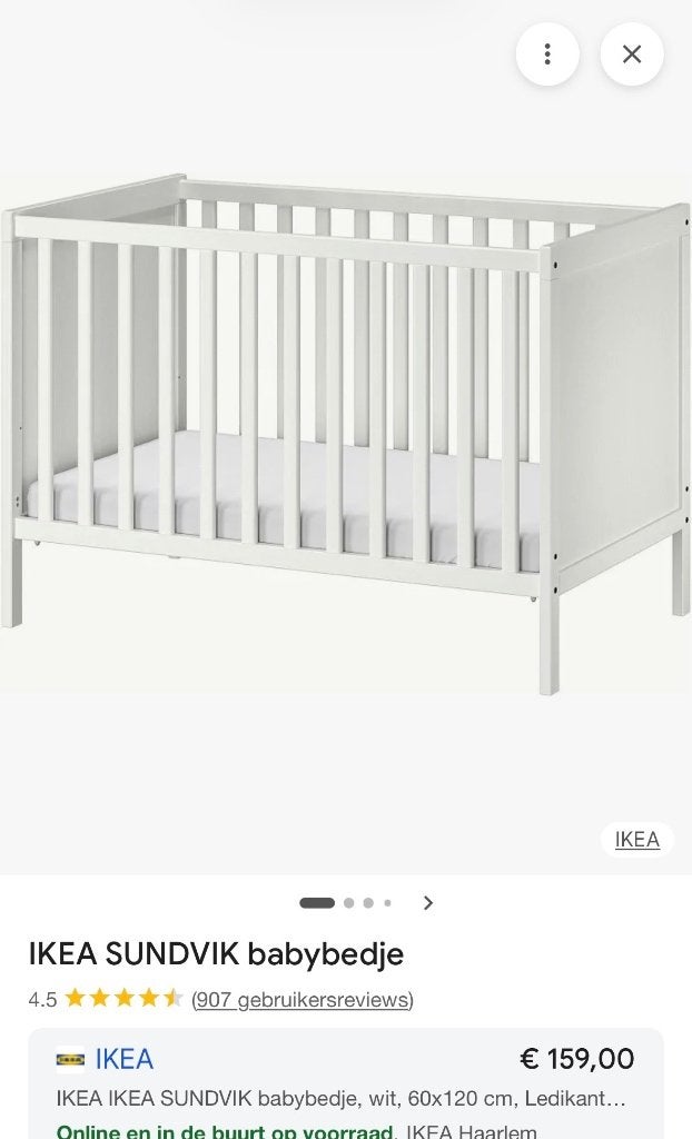 Babybedje sundvik, Ophalen, Gebruikt, Ledikant