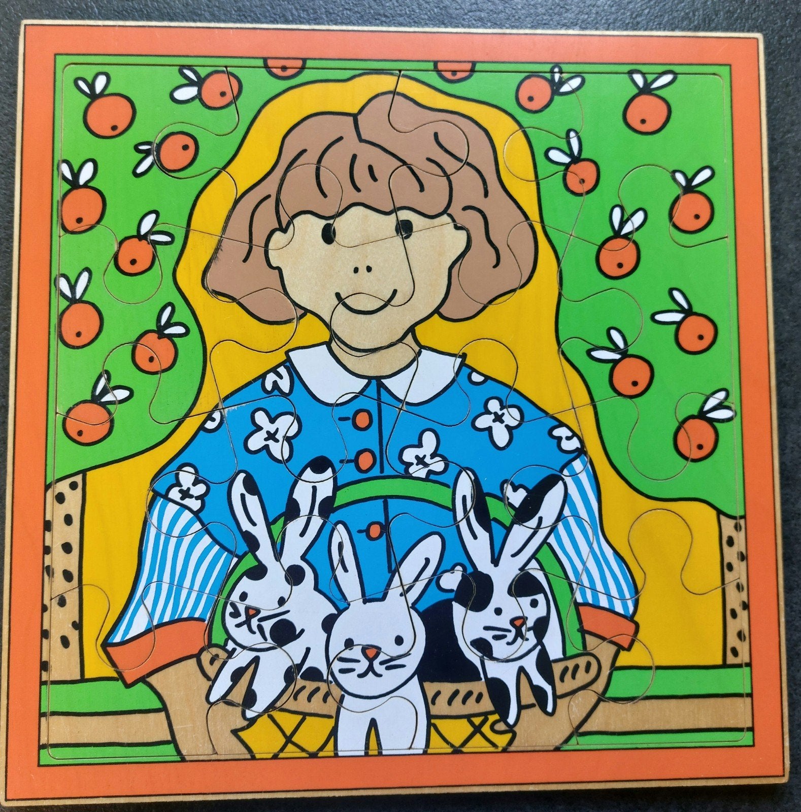Vintage Ikea inlegbord met puzzel ( 30 x 30 cm), Kinderen en Baby's, Ophalen of Verzenden, Gebruikt