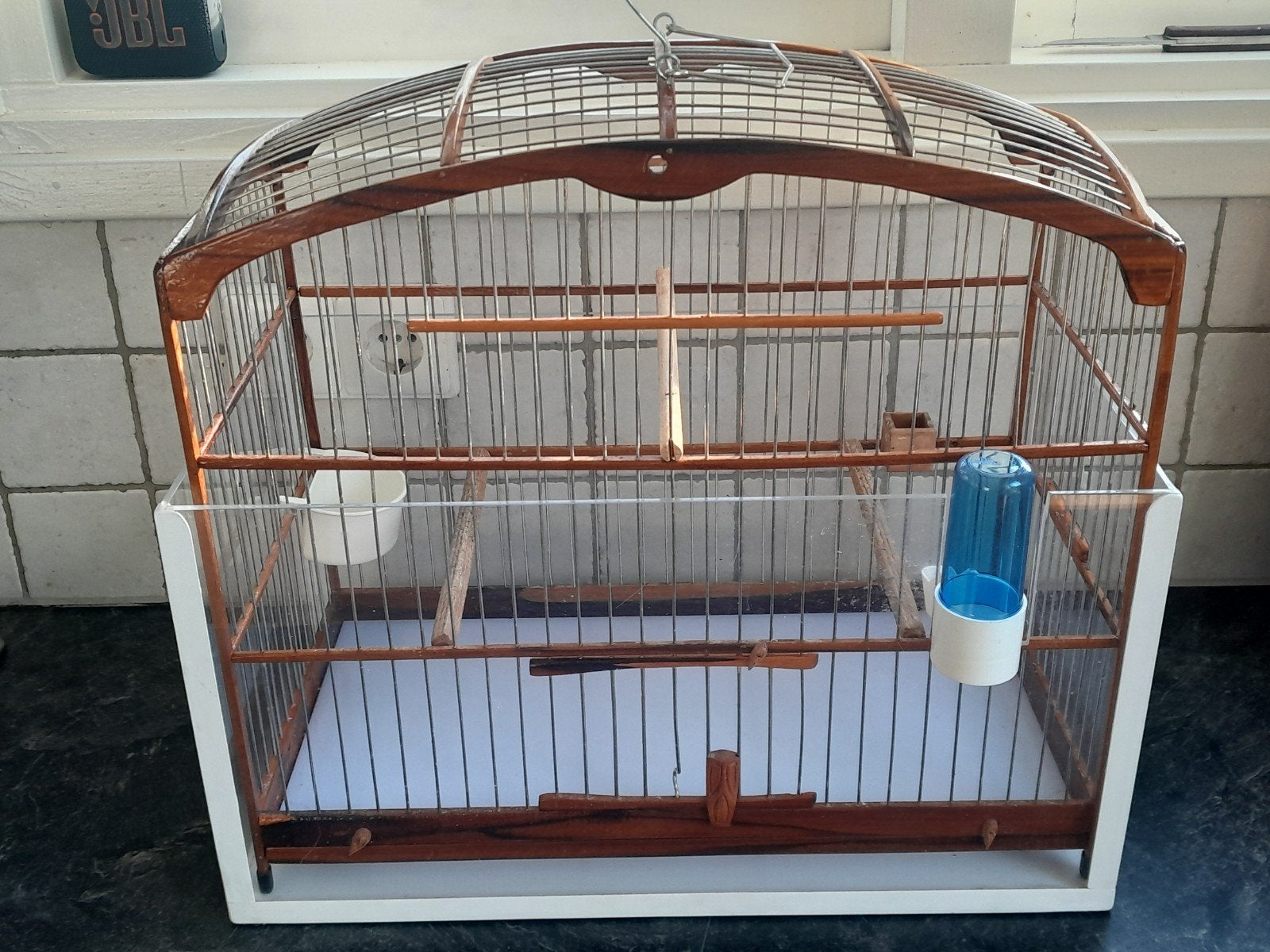 houten zangvogelkooi, Dieren en Toebehoren, Ophalen, Hout, Vogelkooi