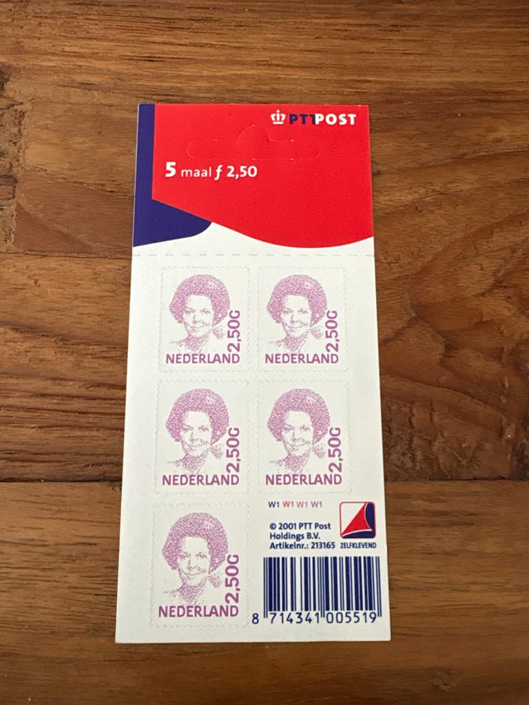 Nederland 2001 Beatrix V1499b Postfris Zelfklevend, Ophalen of Verzenden, Na 1940, Postfris