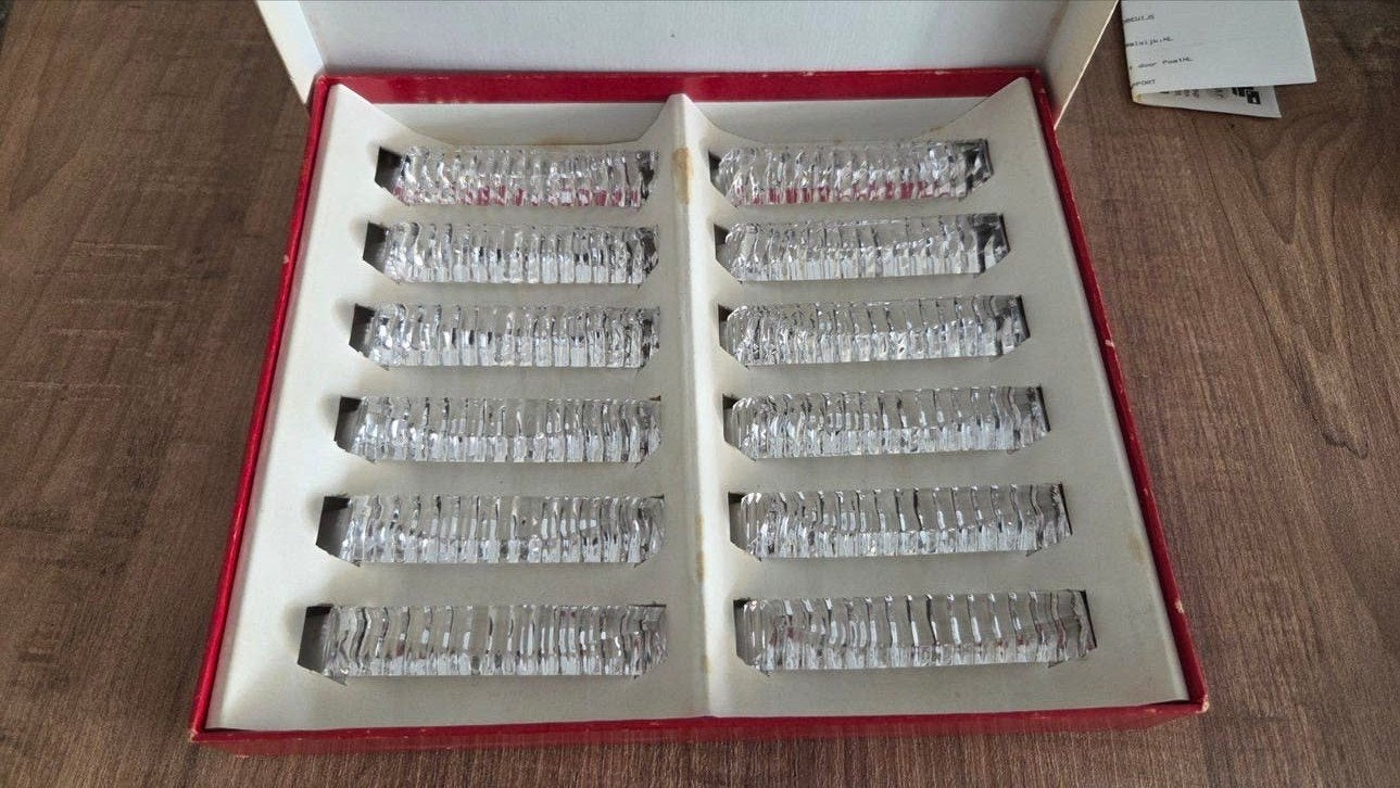 Kristallen messenleggers van Royal Crystal Maastricht, Antiek en Kunst, Ophalen of Verzenden