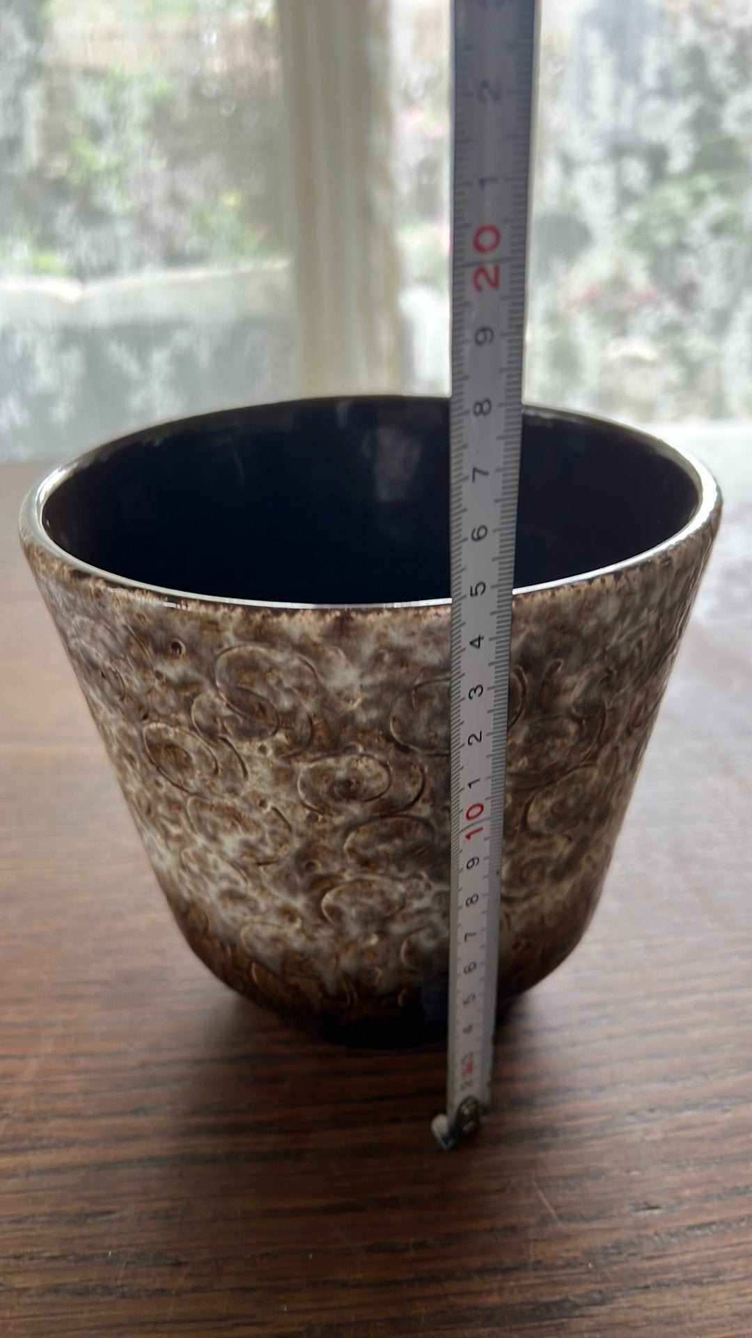 West germany bloempot, Tuin en Terras, Rond, Ophalen of Verzenden, Zo goed als nieuw, Aardewerk