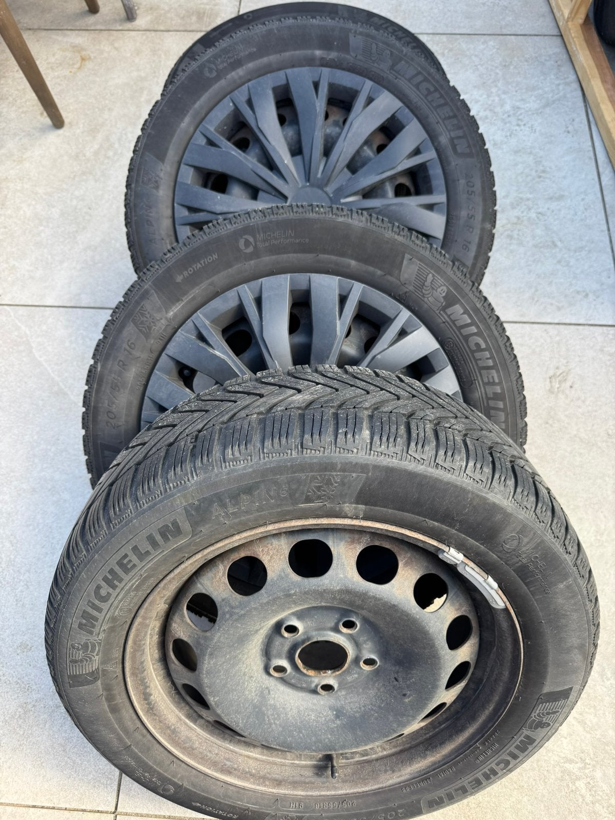 Michelin alpin 6 205/55 R16 velg 61/2Jx16H2, Ophalen, Gebruikt