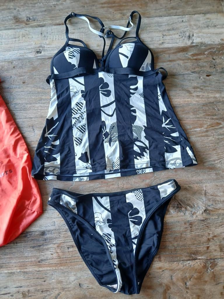 Maritess Dekkers Tankini Zwart/Wit Gestreept, Marlies Dekkers, Zwart, Ophalen of Verzenden, Zo goed als nieuw
