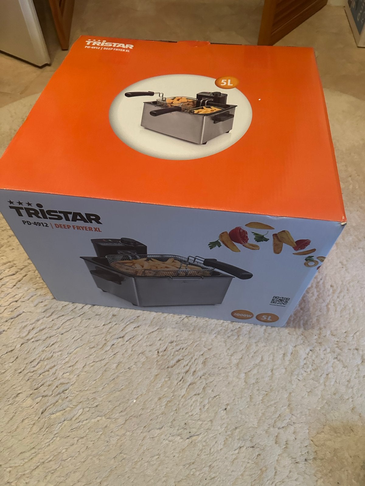 Tristar PD-4912 XL Friteuse - 5L, 2000W, 4 liter of meer, Ophalen, Nieuw