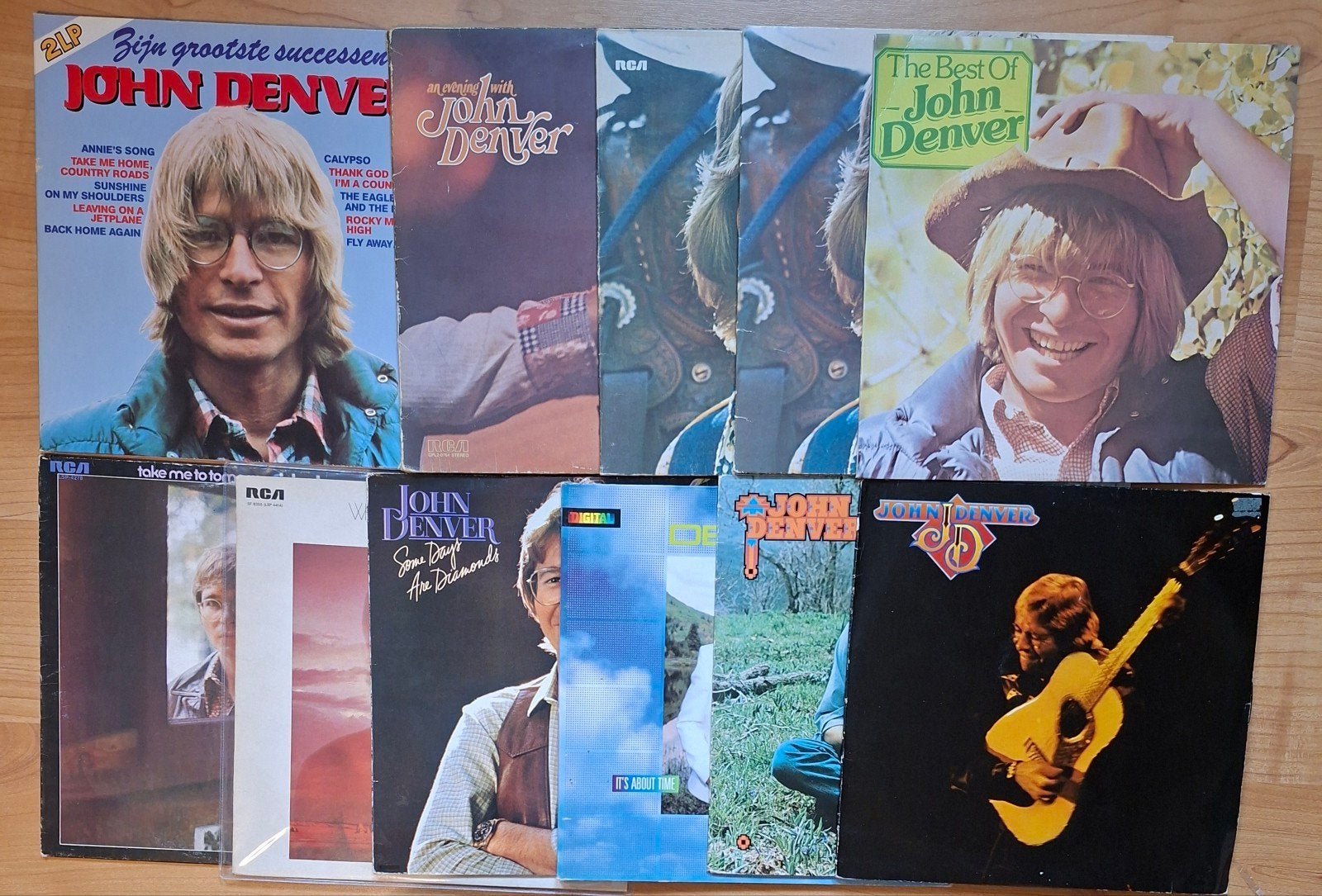 Grote John Denver Vinyl Platencollectie - 11 Albums, Cd's en Dvd's, Ophalen of Verzenden, Folk, LP