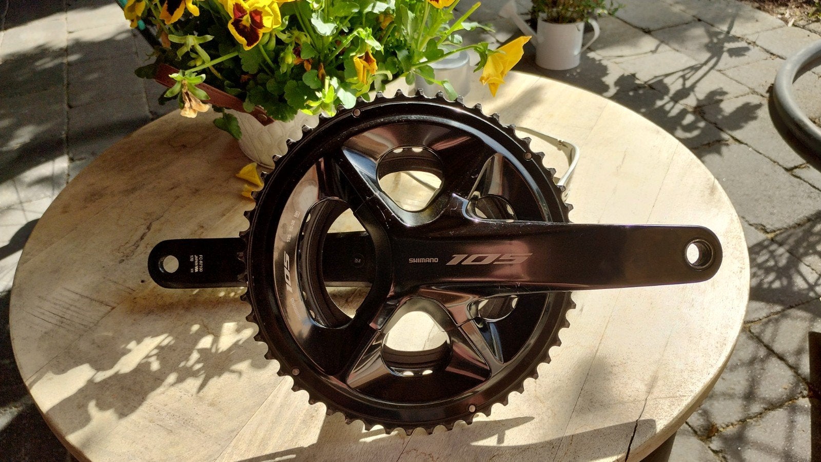Shimano 105 FC-R7100 Crankstel 170mm 52-36T, Crankstel of Pedalen, Ophalen of Verzenden, Zo goed als nieuw, Aluminium
