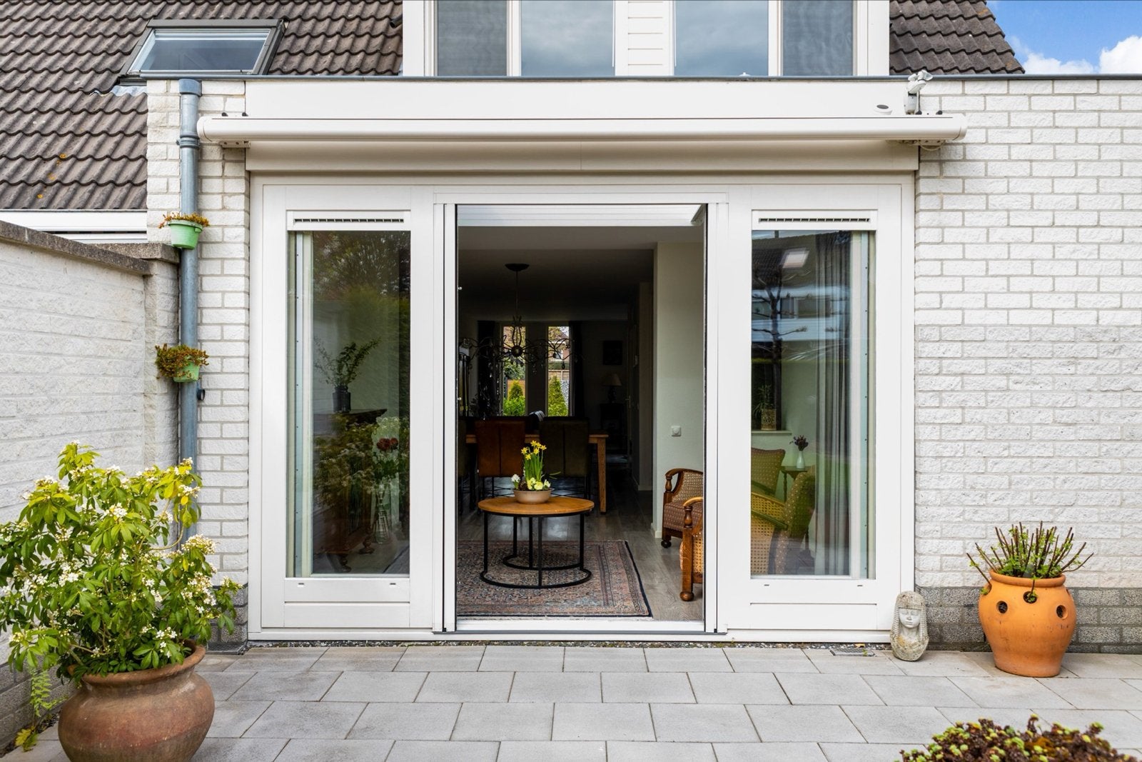 Hardhouten pui met hordeur en dubbele beglazing, Ophalen, 120 cm of meer, 200 tot 215 cm, Hout