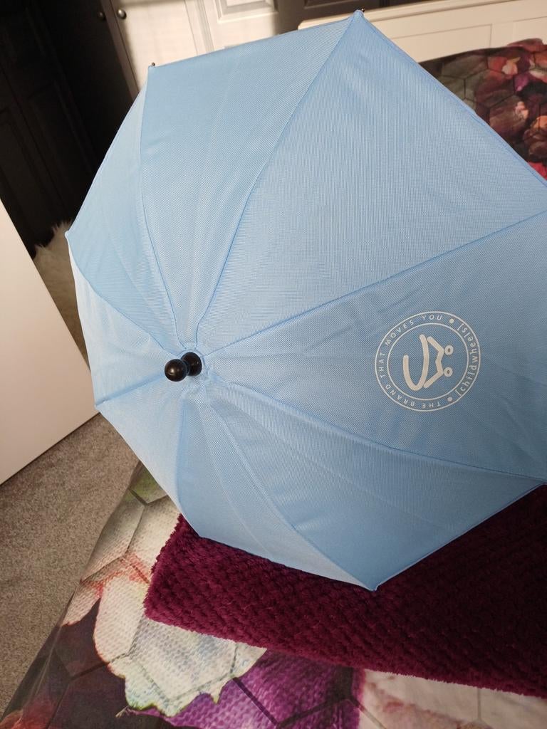 Kinderwagen parasol - Lichtblauw, Kinderen en Baby's, Ophalen of Verzenden, Zo goed als nieuw