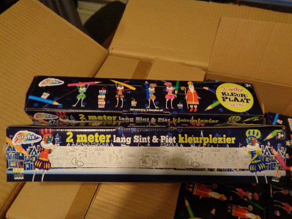 PARTIJ 2 METER KLEURPLAAT SINT EN PIET , ., Nieuw, Ophalen of Verzenden, .