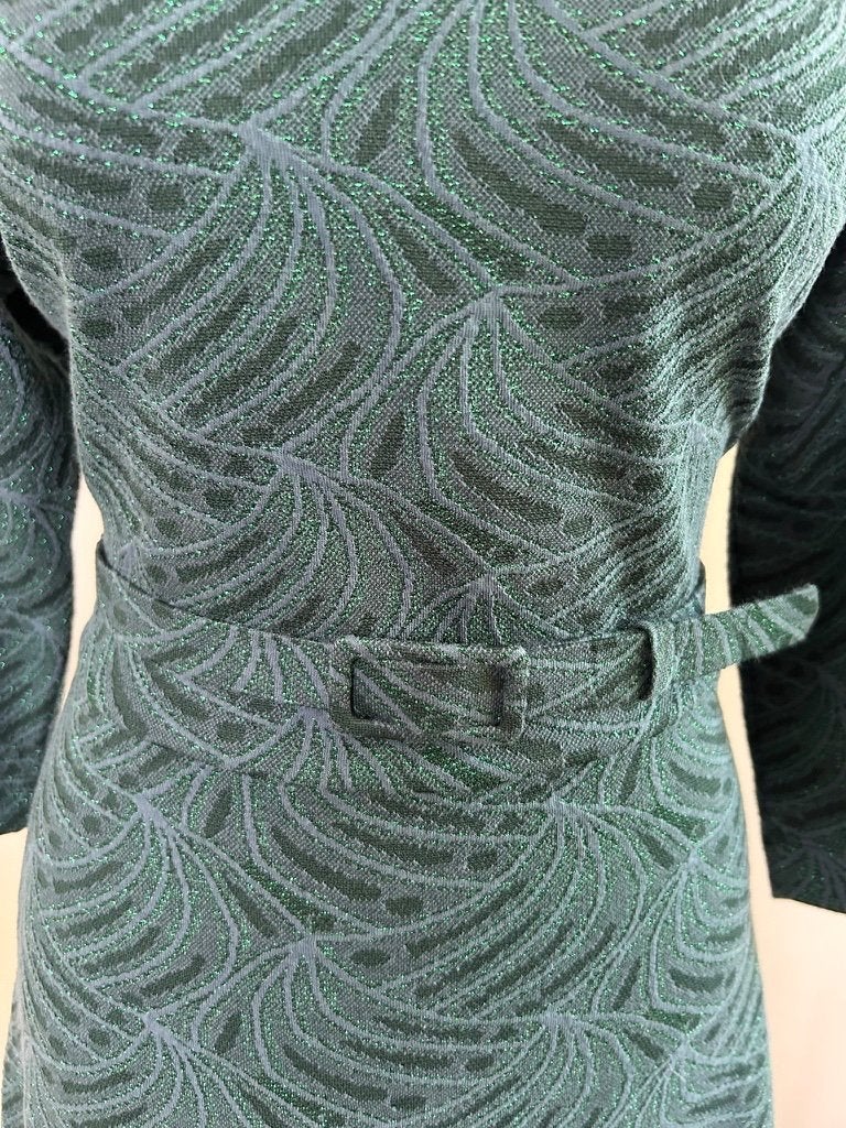 King Louie maat L glitter winter Zoe jurk 3537, Kleding | Dames, Maat 42/44 (L), Ophalen of Verzenden, Zo goed als nieuw, Knielengte
