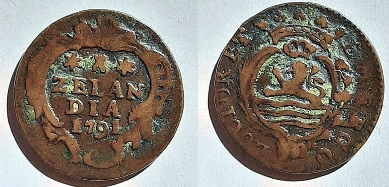 Zeeland duit 1791, Postzegels en Munten, Munten | Nederland, Verzenden, Vóór koninkrijk, Overige waardes