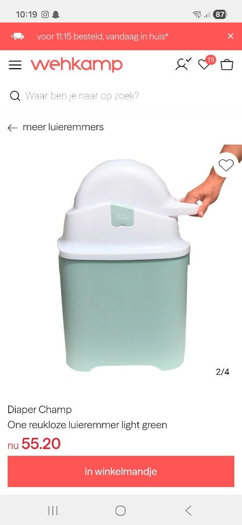 Luieremmer Diaper Champ, Ophalen, Zo goed als nieuw