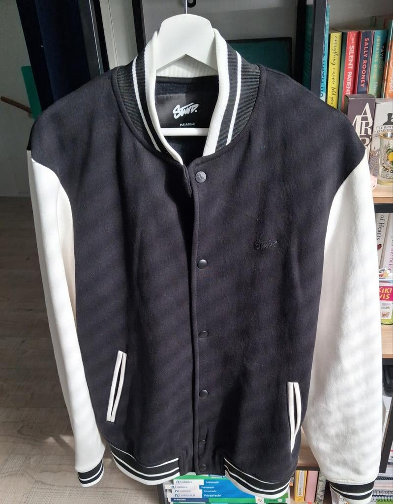 Pull & Bear baseball jasje M, Ophalen of Verzenden, Zo goed als nieuw, Zwart
