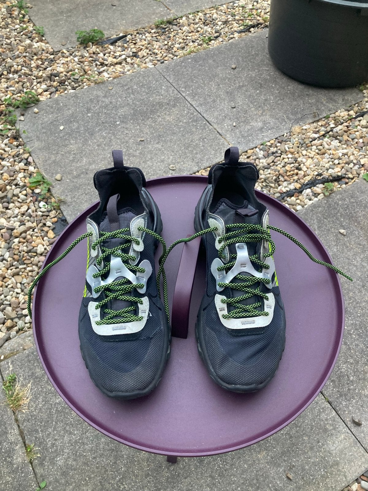 Nike React Vision 3 M  anthracite  volt 42,5, Kleding | Heren, Ophalen of Verzenden, Zo goed als nieuw, Zwart, Sneakers of Gympen