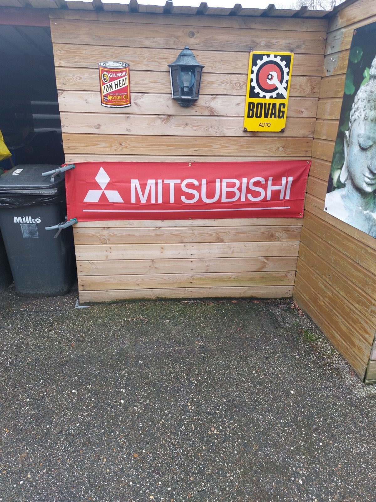 BANNER MITSUBISHI AFM 180X45CM, Ophalen of Verzenden
