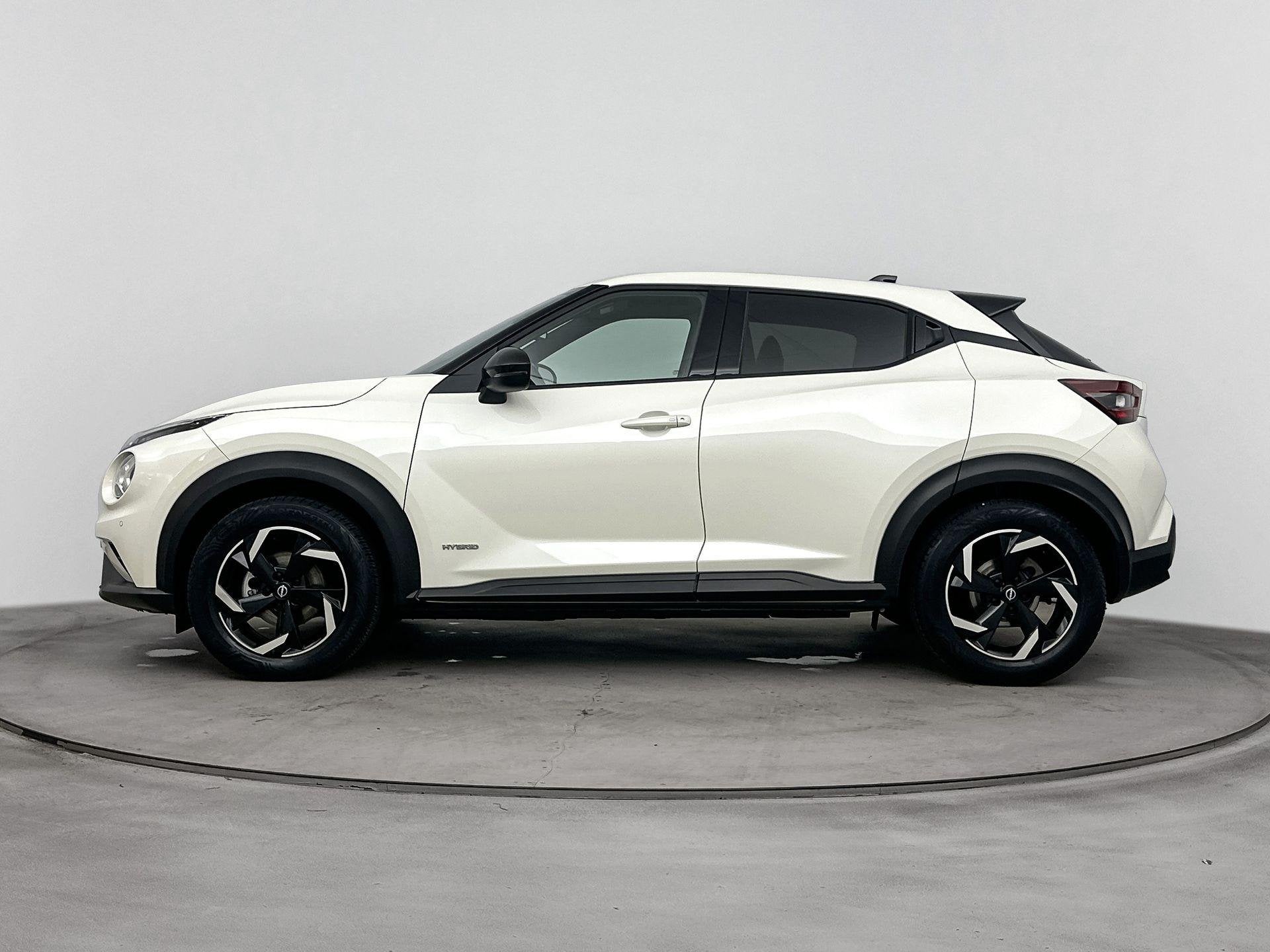 Nissan Juke 1.6 Hybrid N-Connecta | Camera achter | Parkeers, Auto's, Gebruikt, Automatische klimaatregeling, Wit, Origineel Nederlands