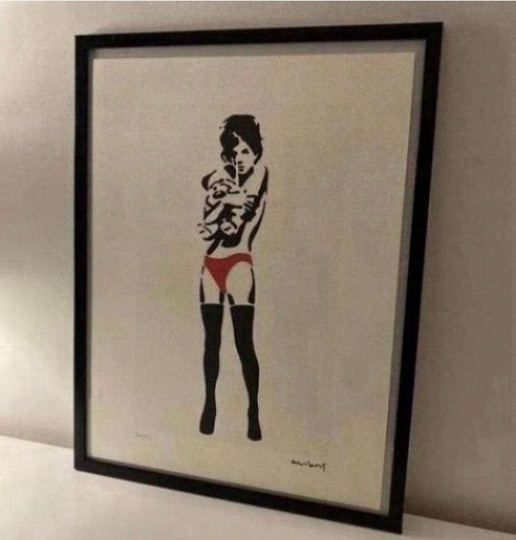 Banksy : lithografie met certificaat, Ophalen of Verzenden