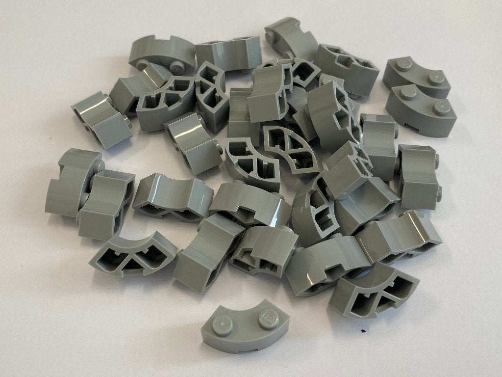 Partij 30x 2x2 gebogen Lego hoekstenen in diverse kleuren