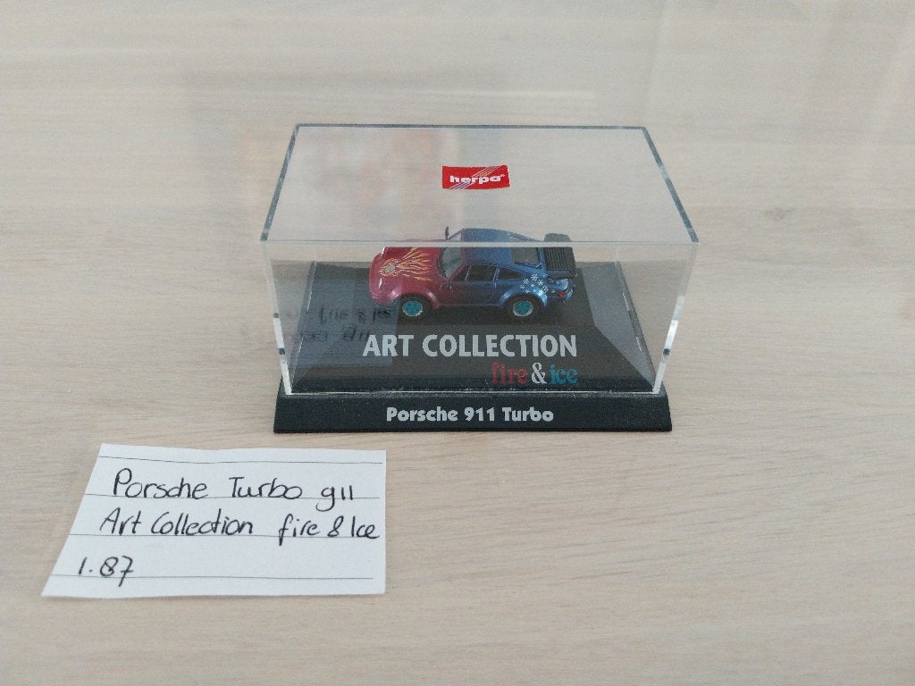Porsche turbo 911 Art collectie Fire & Ice schaal: 1.87, Ophalen of Verzenden, Nieuw, Auto, Overige merken