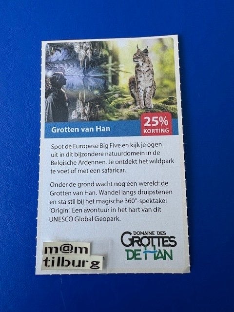Grotten van Han 25% korting tot 1-7-2027, Tickets en Kaartjes, Drie personen of meer, Kortingsbon, Overige typen
