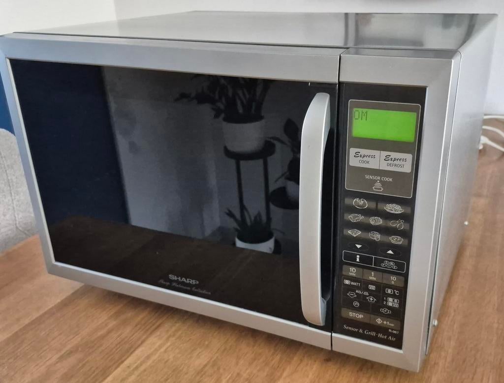 Gratis ophalen Sharp R-967(IN) Combimagnetron - Zilver, Ophalen, Combimagnetron, Gebruikt, Hete lucht