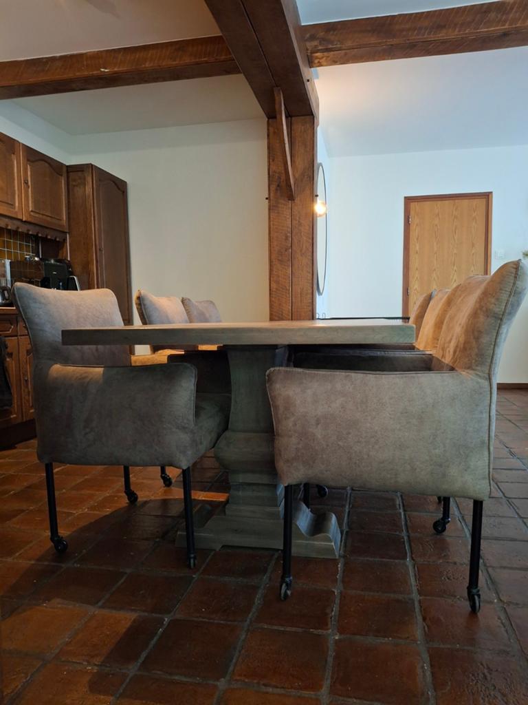 Kloostertafel Complete eetkamer set 240 x 100, Ophalen of Verzenden