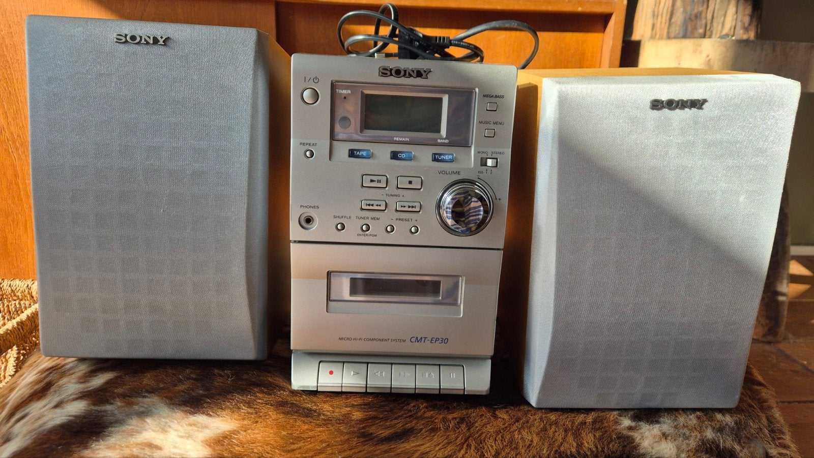 Sony CMT-EP30 stereo set met cd cassette en speakers, Audio, Tv en Foto, Stereo-sets, Gebruikt, Cassettedeck, Ophalen of Verzenden