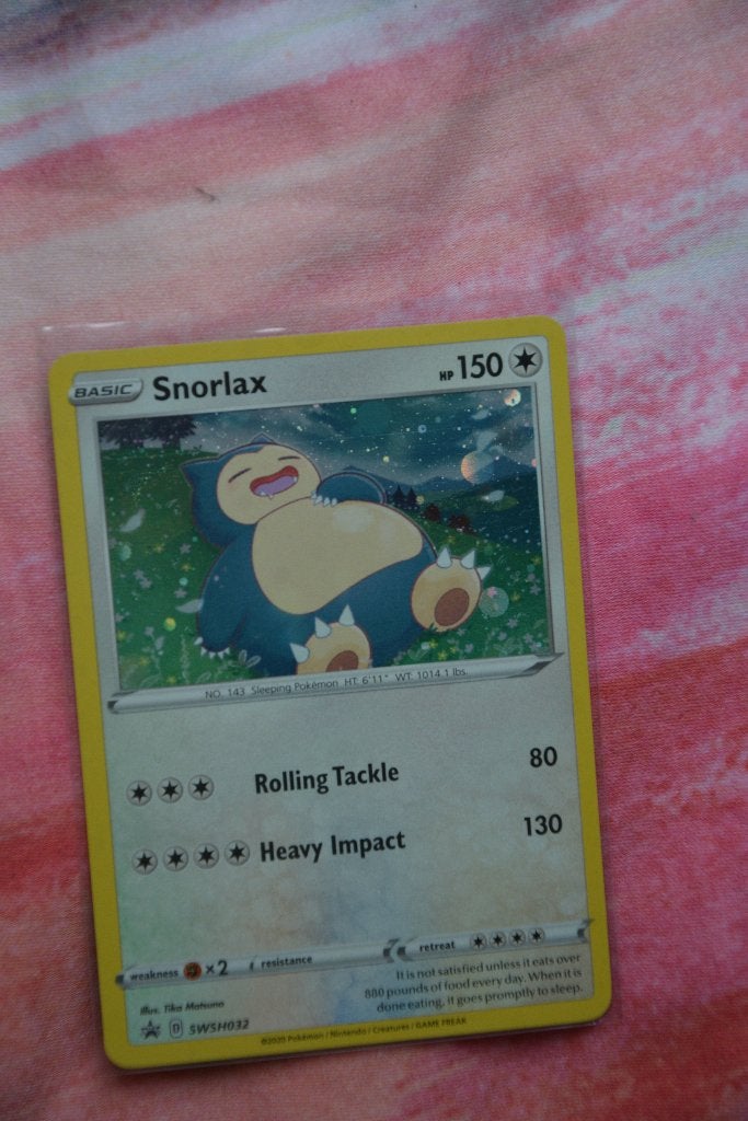 Snorlax SWSH 032 Promo, Ophalen of Verzenden, Gebruikt, Losse kaart, Foil