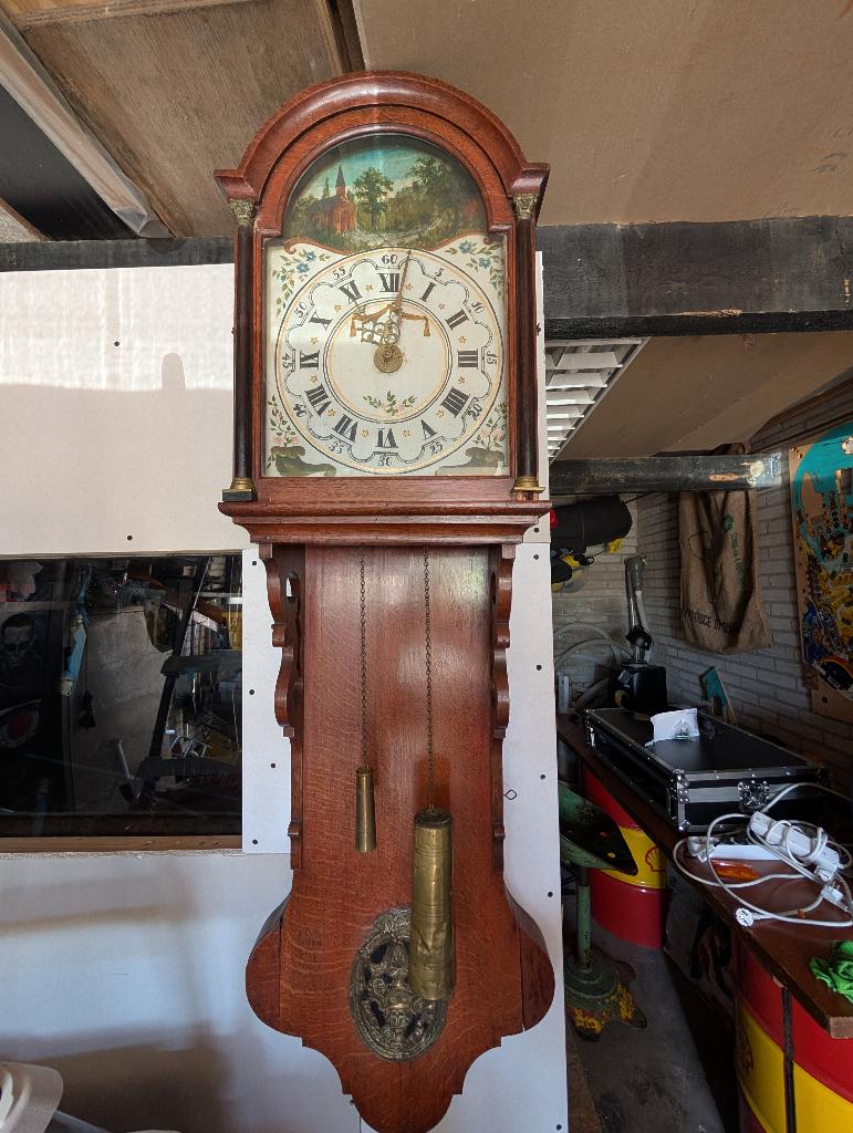 Originele Antieke Friese staartklok (19e-eeuws Uurwerk), Ophalen
