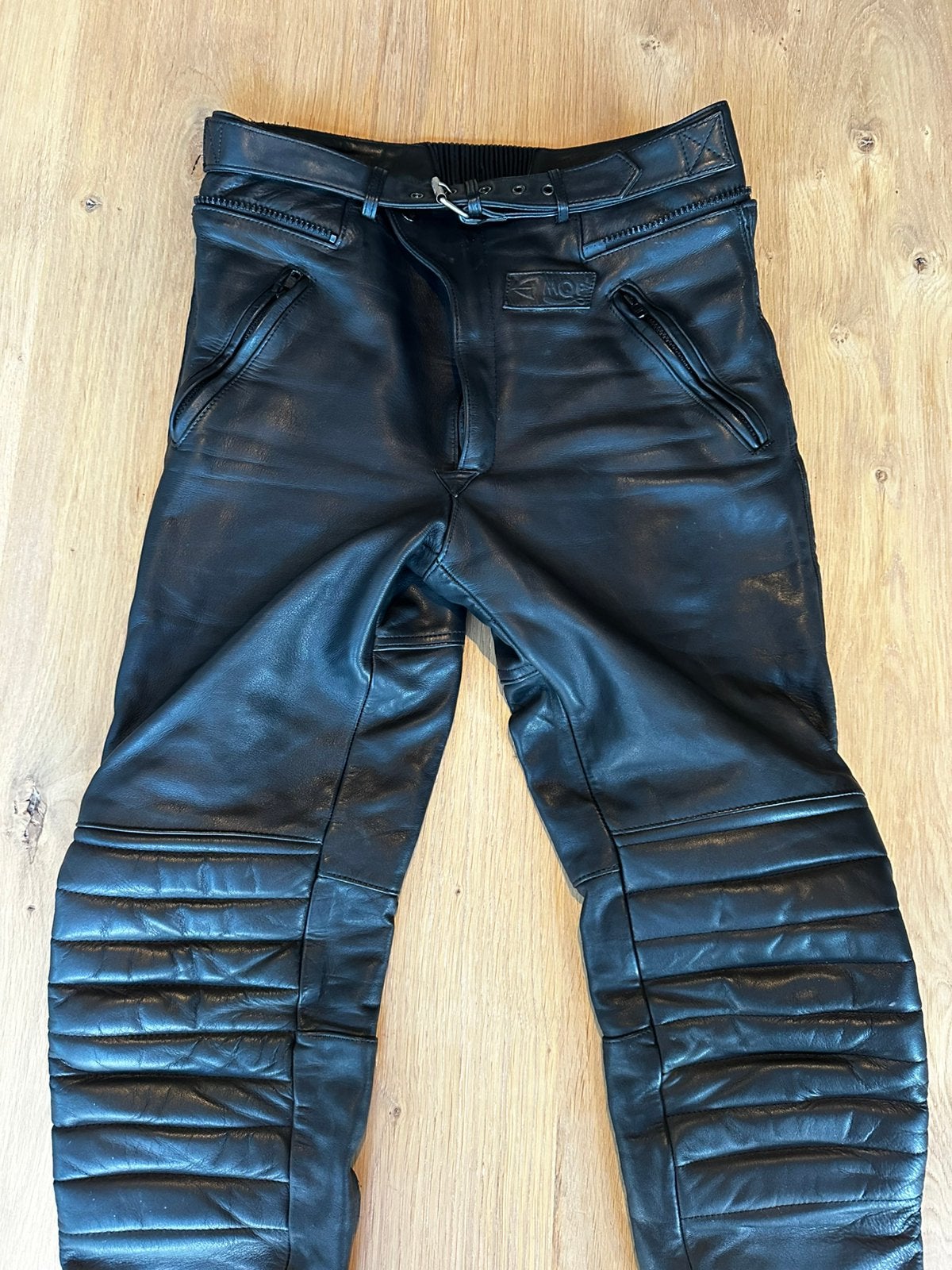 Leren motorbroek en jack, mt 52 MQP, Motoren, Ophalen, Tweedehands, Combipak