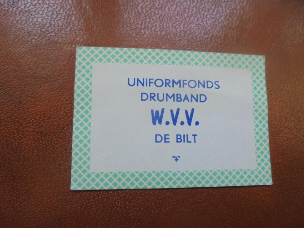 Oud lucifermerk DRUMBAND W.V.V. De Bilt, Verzamelen, Ophalen of Verzenden, Zo goed als nieuw, Luciferdoosjes of -merken