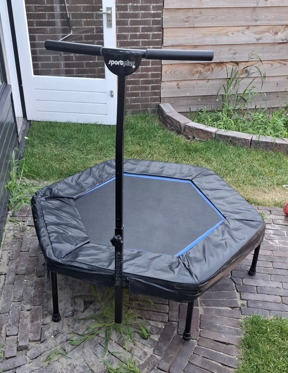 Sportplus fitness trampoline met handvat, Ophalen, Zo goed als nieuw