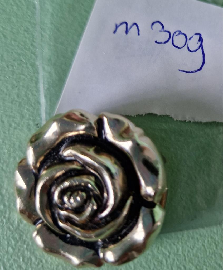 Zilverkleurige Sjaal Clip Roos Design, Overige materialen, 4 tot 7 cm, Gebruikt, Ophalen of Verzenden