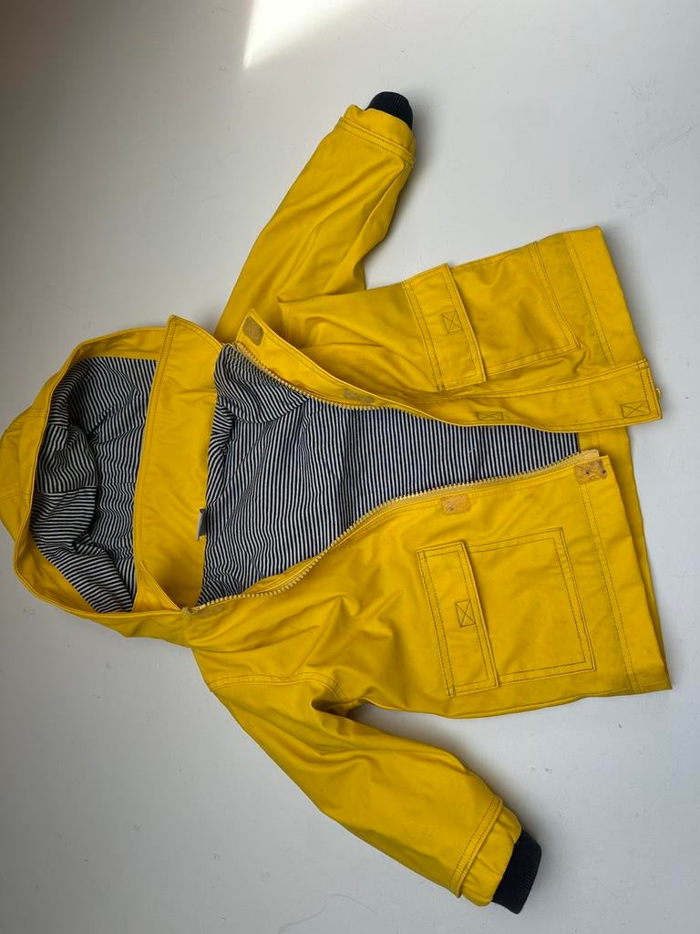 Petit bateau leuke gele regenjas, maat 81, Kinderen en Baby's, Ophalen of Verzenden, Zo goed als nieuw, Jongetje of Meisje, Jasje
