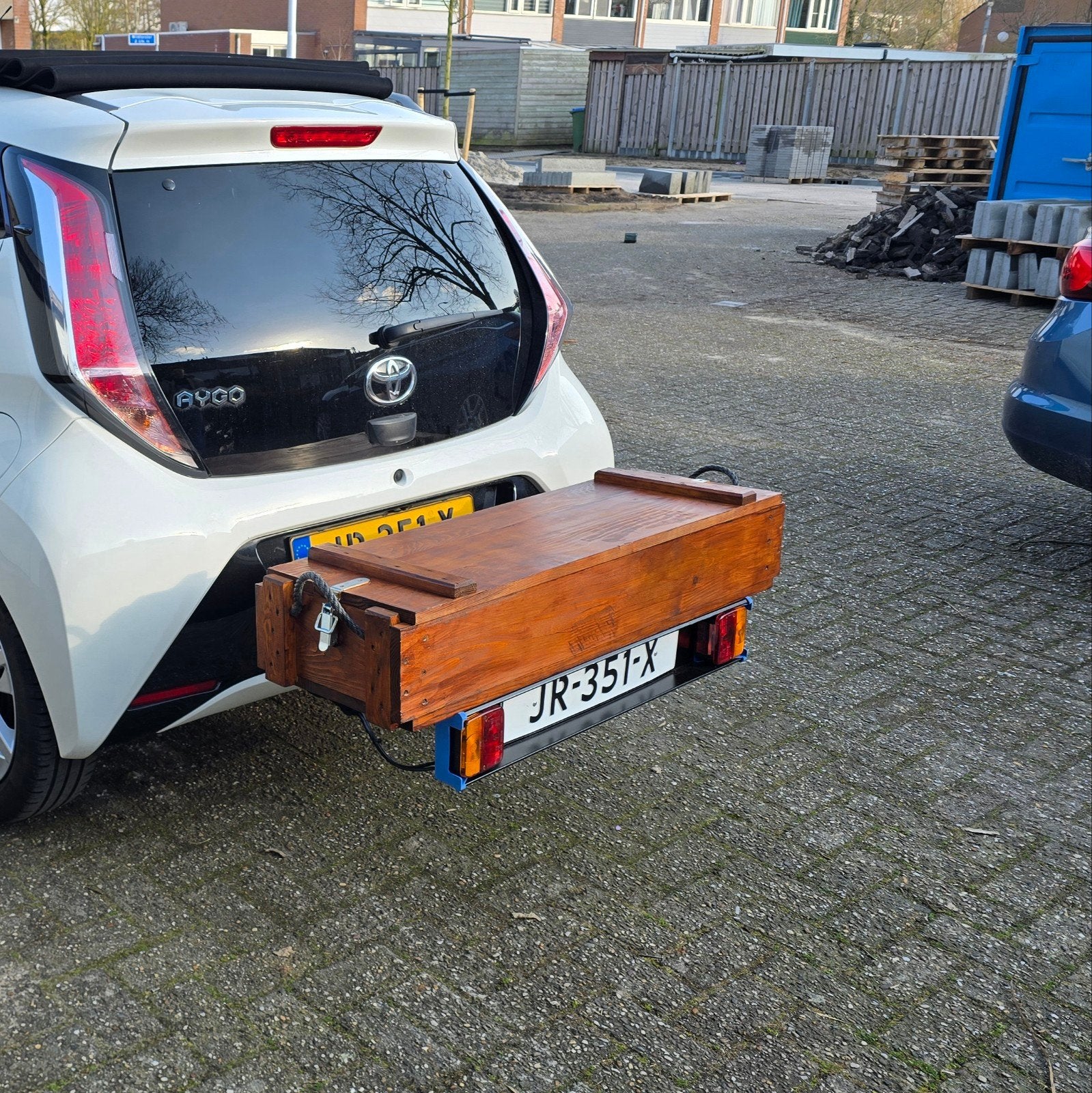 Zelfbouw bagage trekhaakbak, Ophalen, Gebruikt
